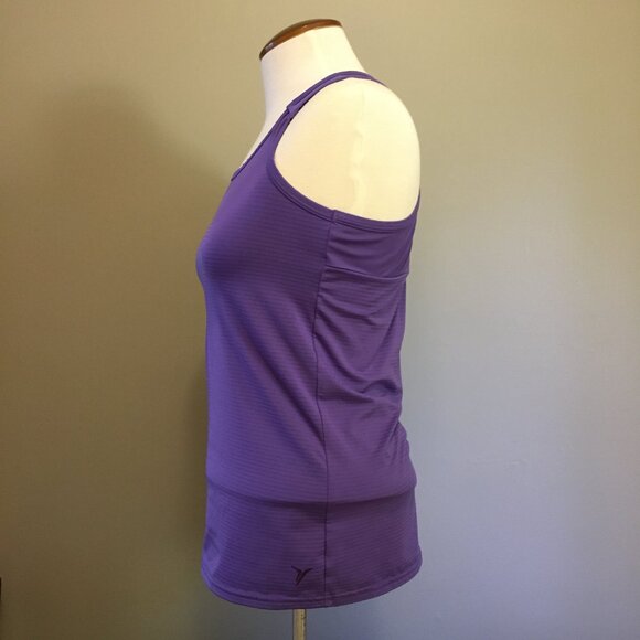 Purple Striped Racerback Tank Top - Picture 4 of 14